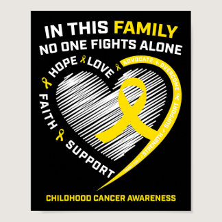 Childhood Cancer Awareness Products Gifts Boys Gir Poster