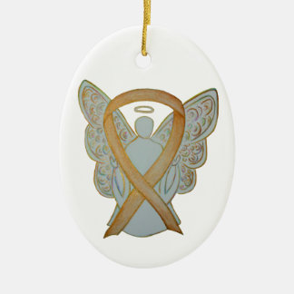 Childhood Cancer Awareness Ribbon Angel Ornament
