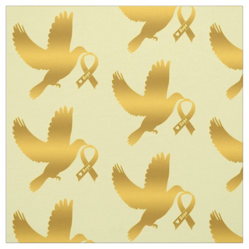 Childhood Cancer  Awareness Ribbon Dove of Hope Fabric