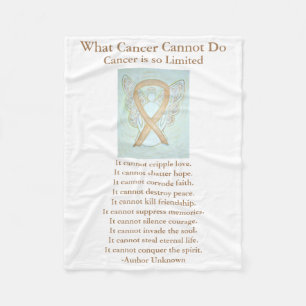 Childhood Cancer Awareness Ribbon Fleece Blanket