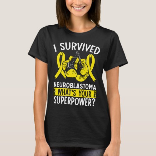 Childhood Cancer Awareness Ribbon Neuroblastoma T_Shirt