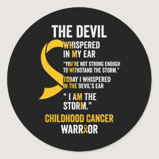 Childhood Cancer Awareness Ribbon s1 Classic Round Sticker