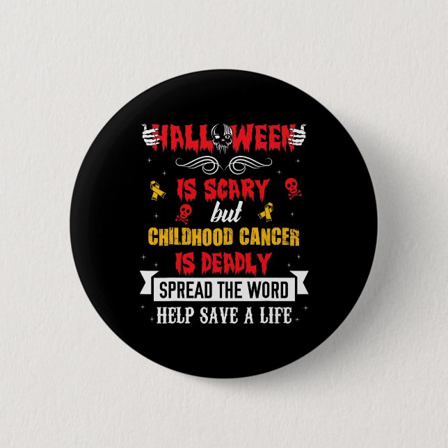 Childhood Cancer Awareness Ribbon s2 Button (Front)