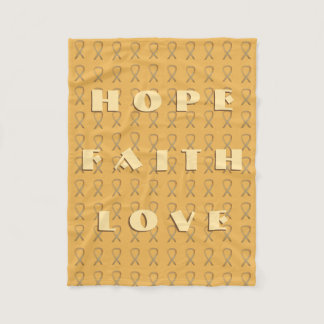 Childhood Cancer Awareness Ribbon Soft Blanket