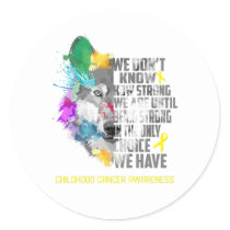 Childhood Cancer Awareness Ribbon Support Gifts Classic Round Sticker