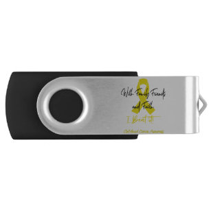 Childhood Cancer Awareness Ribbon Support Gifts Flash Drive
