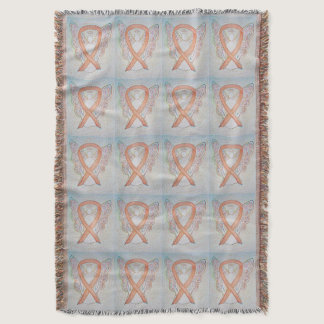 Childhood Cancer Awareness Ribbon Throw Blankets