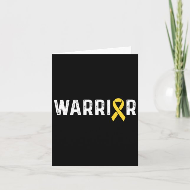 Childhood Cancer Awareness Ribbon Warrior  Card (Front)