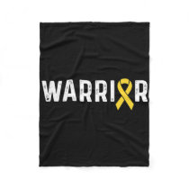 Childhood Cancer Awareness Ribbon Warrior Fleece Blanket