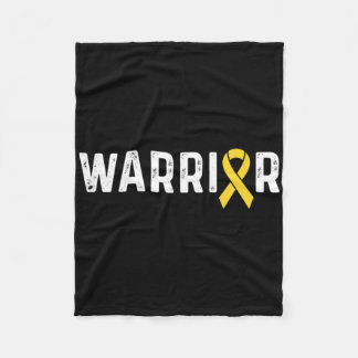 Childhood Cancer Awareness Ribbon Warrior Fleece Blanket
