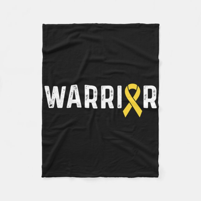 Childhood Cancer Awareness Ribbon Warrior  Fleece Blanket (Front)