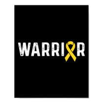 Childhood Cancer Awareness Ribbon Warrior Poster