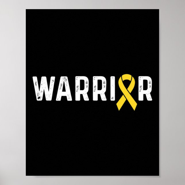 Childhood Cancer Awareness Ribbon Warrior  Poster (Front)