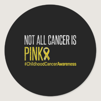 Childhood Cancer Awareness September Yellow Ribbon Classic Round Sticker