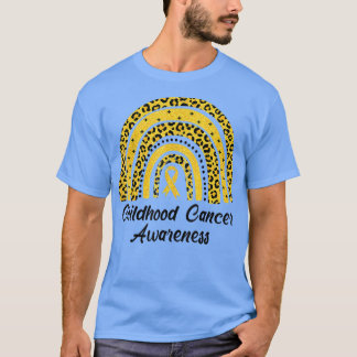 Childhood Cancer Awareness Shirt Rainbow Leopard R