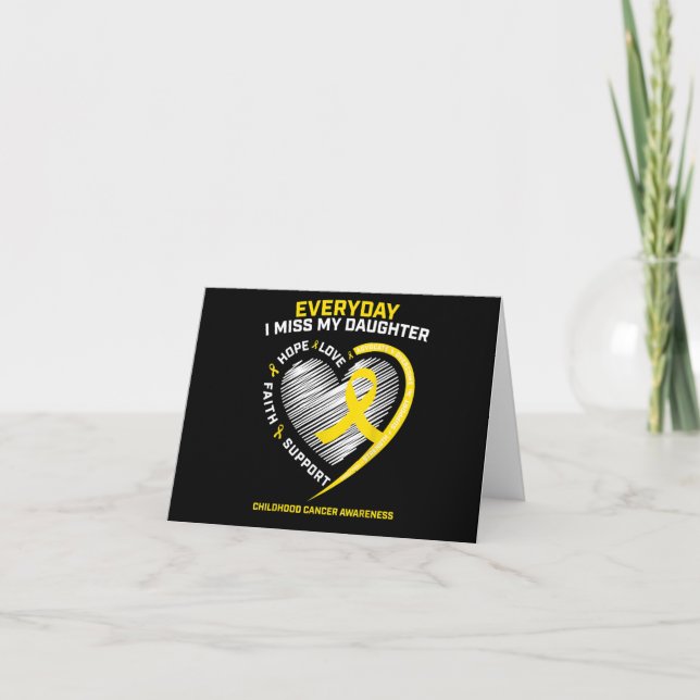Childhood Cancer Awareness Shirts In Memory Of My Thank You Card (Front)