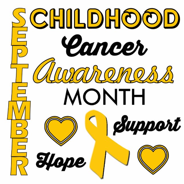 Childhood Cancer Awareness Statuette (Front)