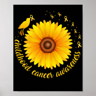 Childhood Cancer Awareness Sunflower Poster