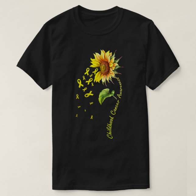 Childhood Cancer Awareness Sunflower Shirts  (Design Front)