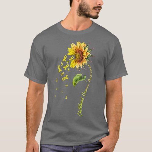 Childhood Cancer Awareness Sunflower  T_Shirt