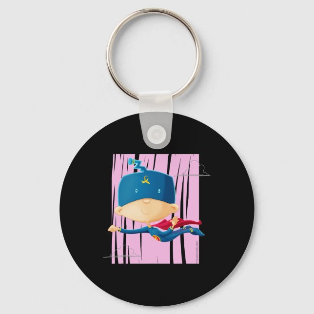 Childhood Cancer Awareness Super GA  Keychain (Front)