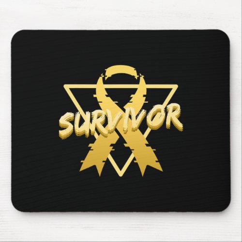 Childhood Cancer Awareness Survivor Vaporwave Aest Mouse Pad