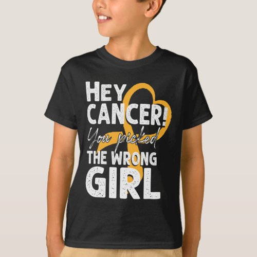 Childhood Cancer  Awareness Survivor Wrong Kid Gir T_Shirt