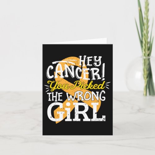 Childhood Cancer Awareness Survivor Wrong Kid Girl Card