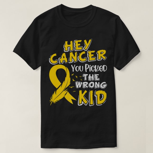 Childhood Cancer Awareness Survivor Wrong Kid Supp T-Shirt (Design Front)