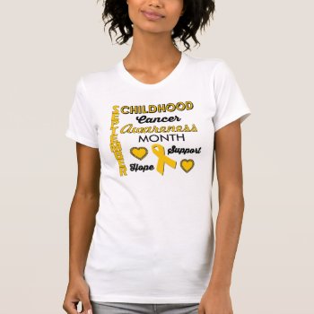 Childhood Cancer Awareness T-shirt by DigiGraphics4u at Zazzle
