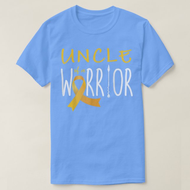 Childhood Cancer Awareness Uncle Of A Warrior987 T-Shirt (Design Front)
