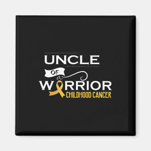 Childhood cancer awareness Uncle of a warrior 1 Magnet