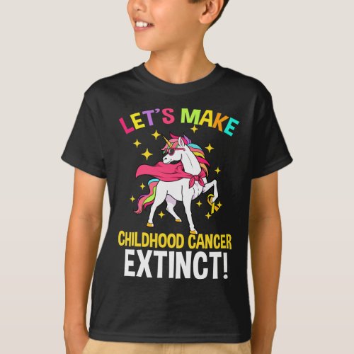 Childhood Cancer Awareness Unicorn Fight Childhood T_Shirt