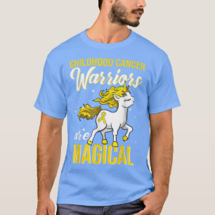 Childhood Cancer Awareness Warrior Funny Unicorn T-Shirt