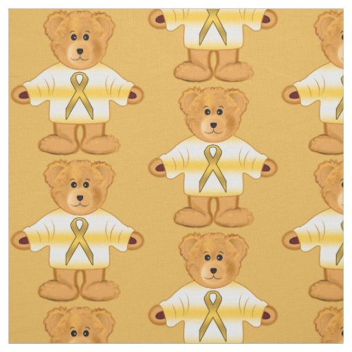 Childhood Cancer Awareness with Teddy Bear Fabric