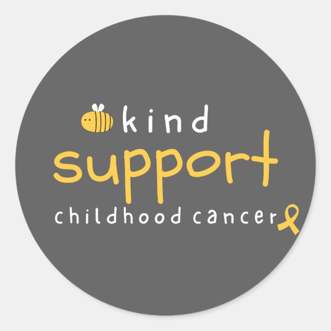 childhood cancer be kind support Stickers Labels (Front)