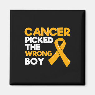 Childhood Cancer Boy Ribbon Tumor Pediatrician Chi Magnet