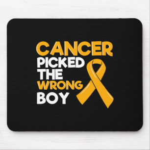 Childhood Cancer Boy Ribbon Tumor Pediatrician Chi Mouse Pad