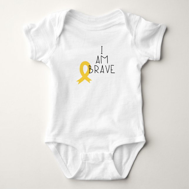 childhood cancer.brave. Baby Bodysuit One-Piece (Front)