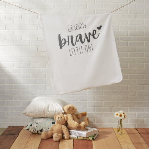 childhood cancer. brave. Custom Baby Blanket