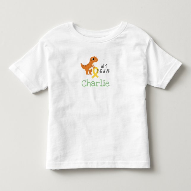 childhood cancer. brave.custom name-ToddlerT-Shirt Toddler T-shirt (Front)