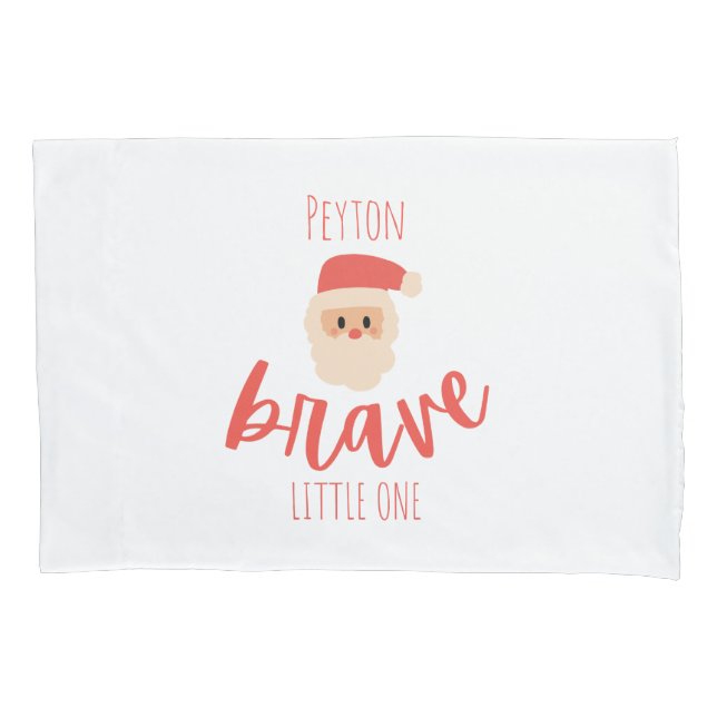 childhood cancer brave personalized ChristmasSanta Pillow Case (Front)