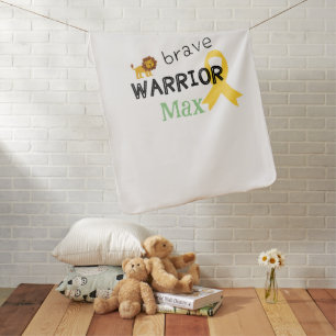 childhood cancer.brave warrior.Custom Baby Blanket