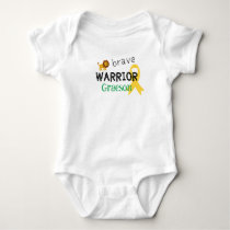 childhood cancer.brave warrior.CustomBabyBody-suit Baby Bodysuit