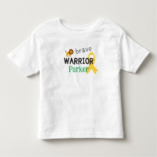 childhood cancerbrave warriorCustomToddler Shirt