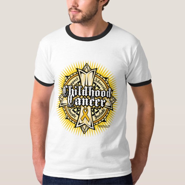 Childhood Cancer Celtic Cross T-Shirt (Front)