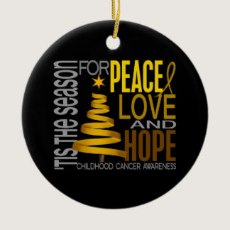 Childhood Cancer Christmas 1 Ornaments