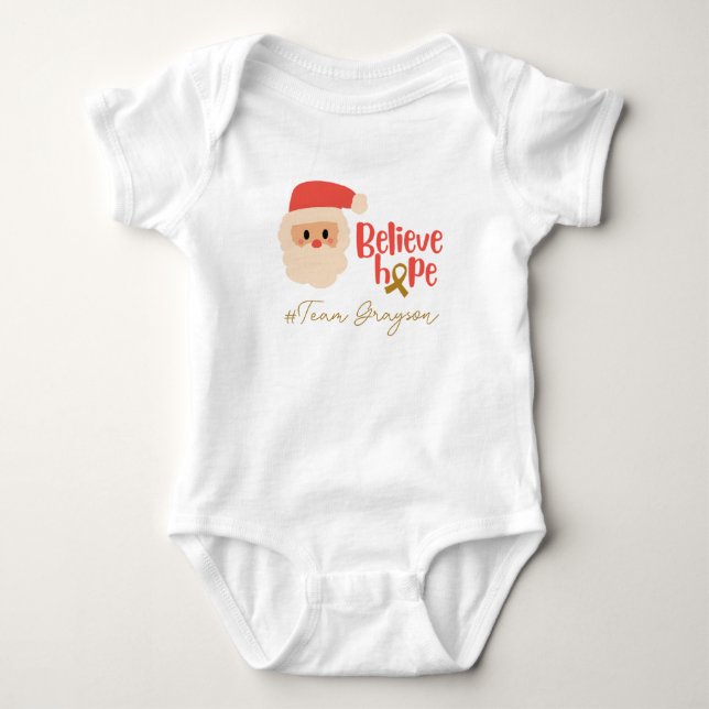 childhood cancer Christmas Custom Baby Bodysuit (Front)
