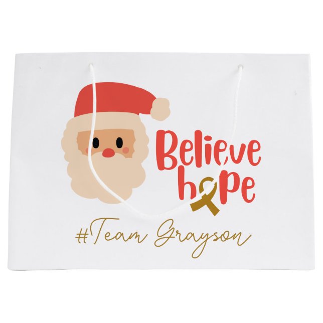 childhood cancer Christmas Custom Gift Bags (Front)