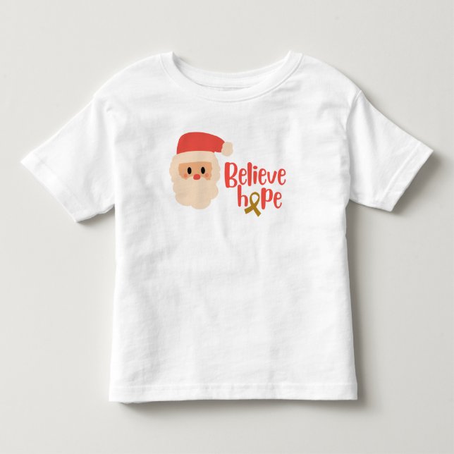 childhood cancer Christmas Holiday Toddler T-Shirt (Front)